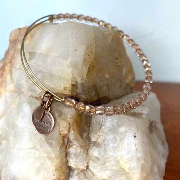 Alex and Ani Devotion Beaded Bracelet Rose Gold Bangle Delicate Adjustable Gift - Picture 4 of 5